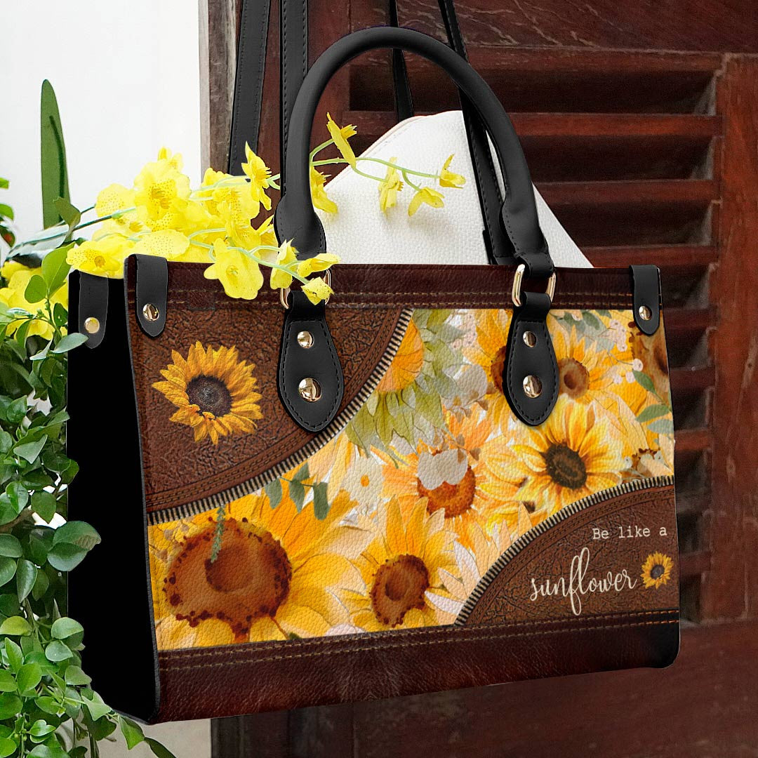  Leather Bag Flower Personalized Leather Bag Be Like A Sunflower