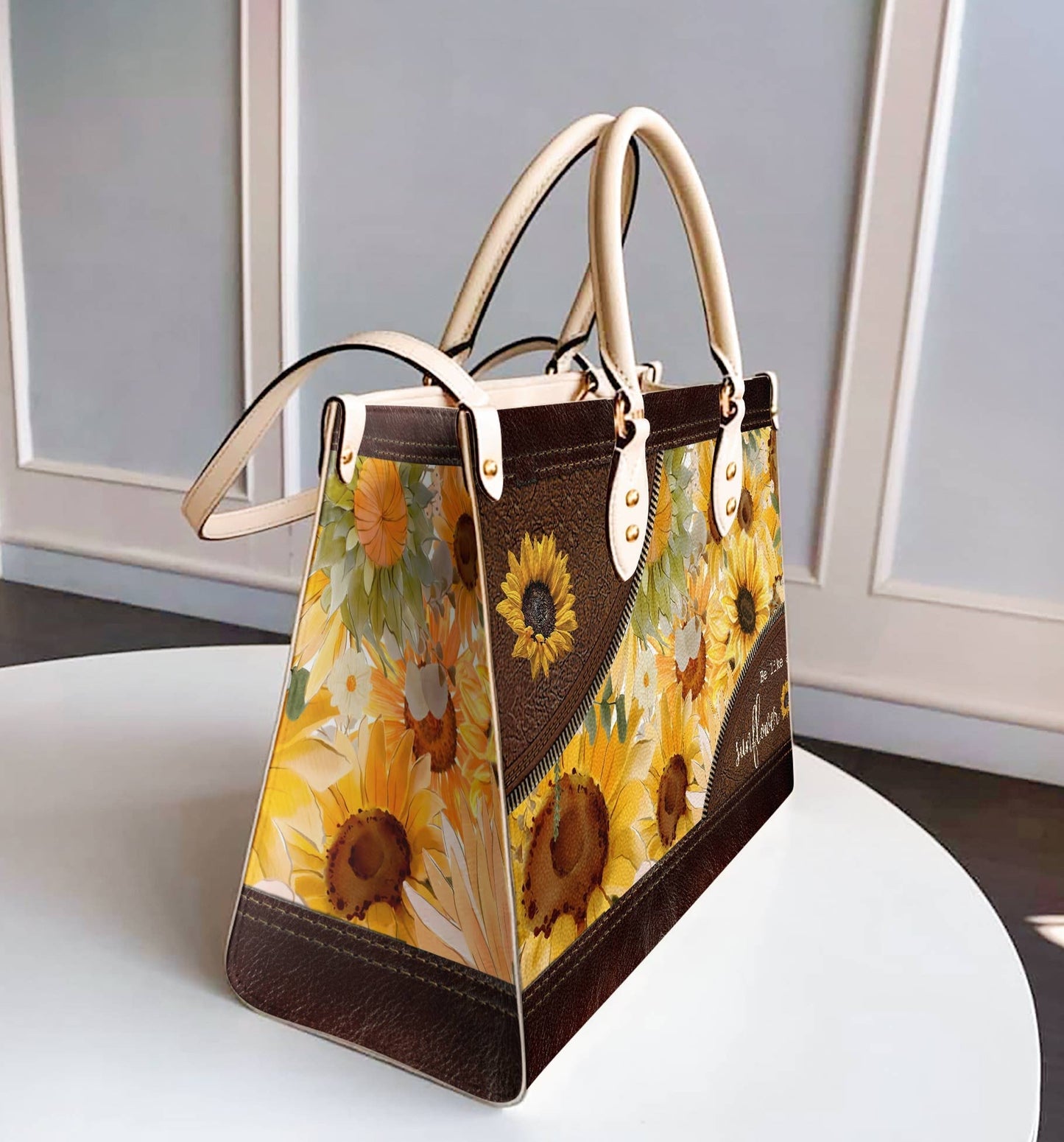  Leather Bag Flower Personalized Leather Bag Be Like A Sunflower
