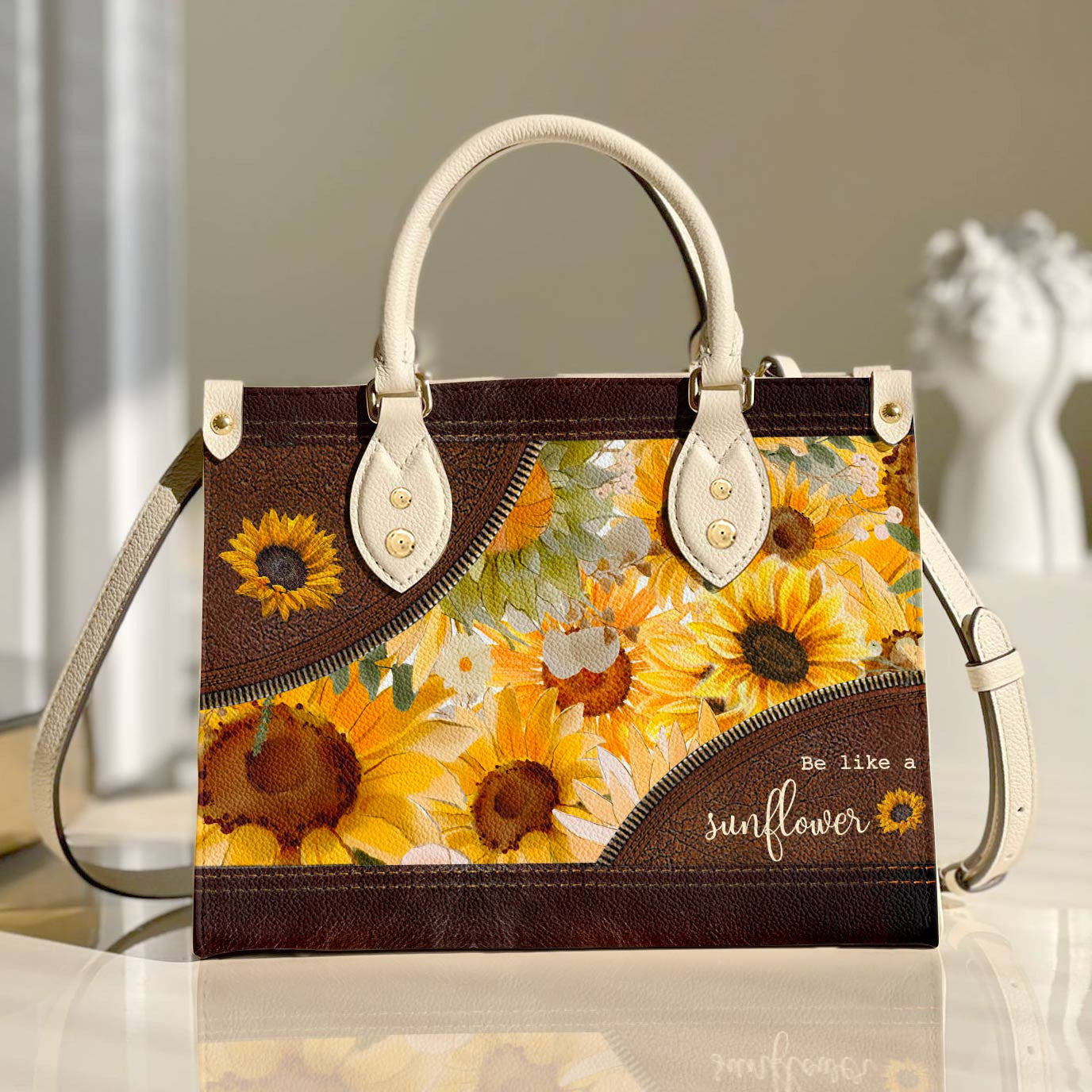  Leather Bag Flower Personalized Leather Bag Be Like A Sunflower