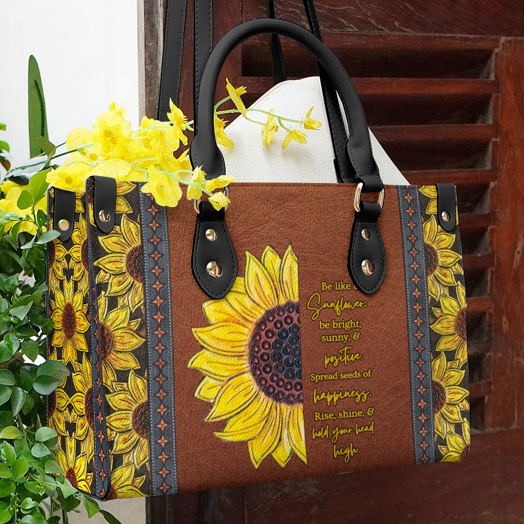  Leather Bag Flower Personalized Leather Bag Be Like A Sunflower Ver2