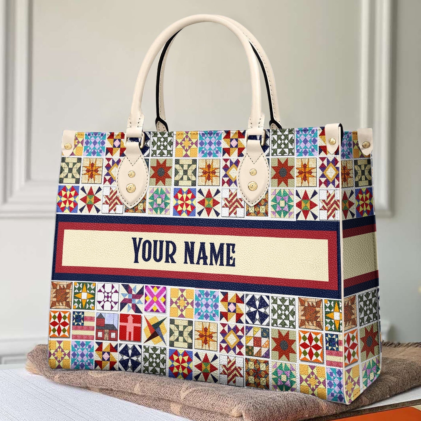  Leather Bag Quilting Personalize Leather Bag Star Quilting Block