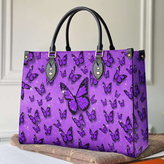  Leather Bag Butterfly Leather Bag Purple Butterfly