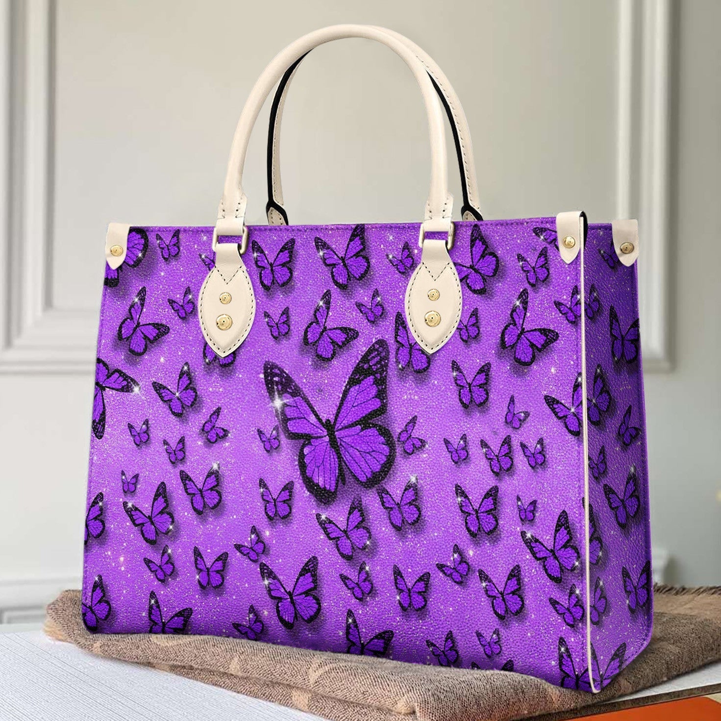  Leather Bag Butterfly Leather Bag Purple Butterfly