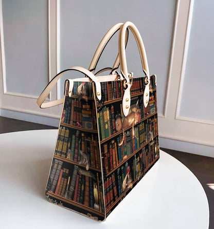  Leather Bag Cat Leather Bag Cat With Books Ver3