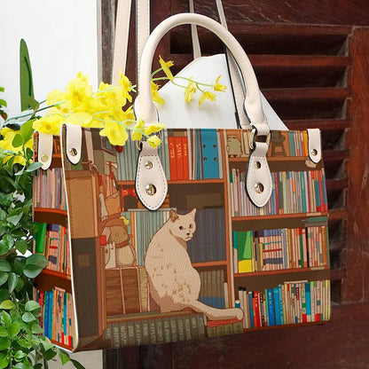  Leather Bag Cat Leather Bag Cat With Books Ver4