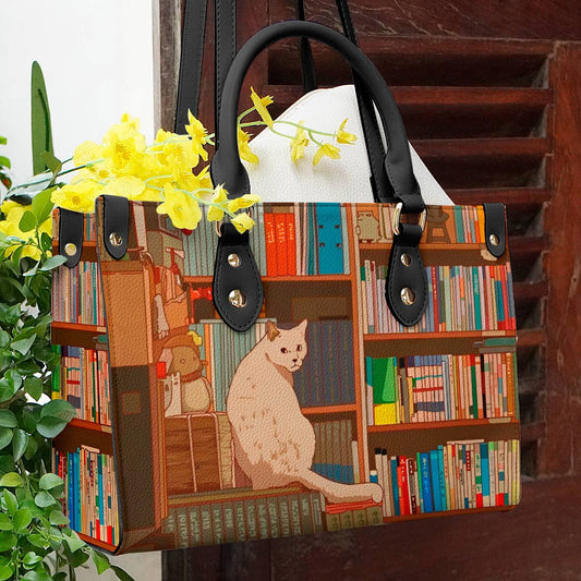  Leather Bag Cat Leather Bag Cat With Books Ver4