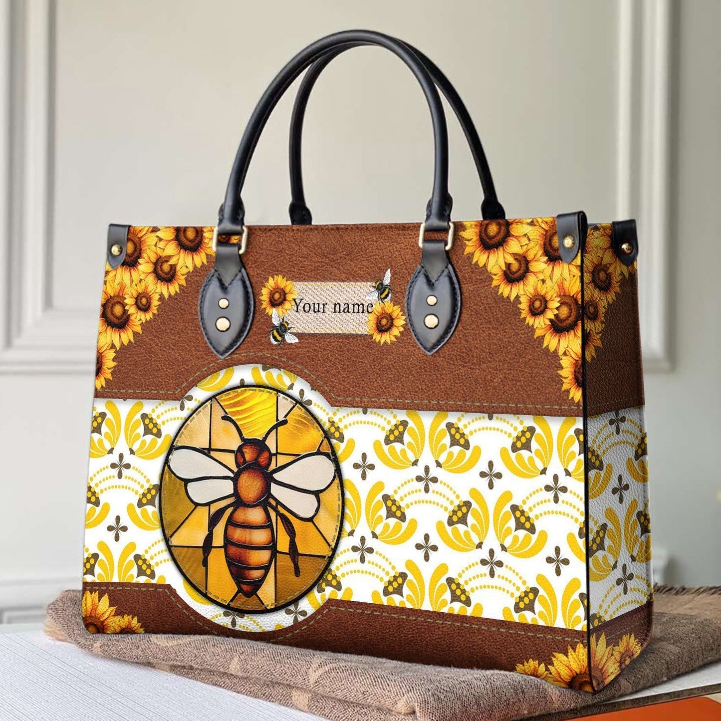  Leather Bag Bee Sunshine