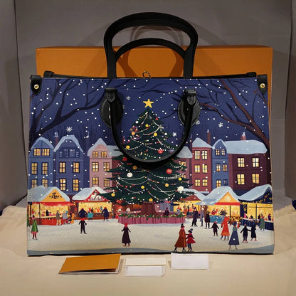 Christmas Market Leather Bag