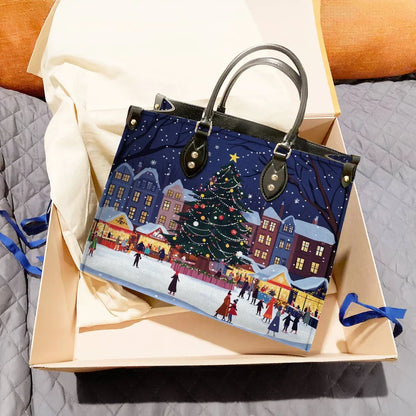 Christmas Market Leather Bag