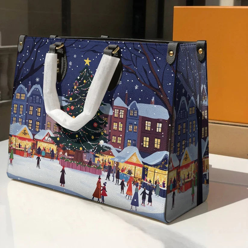 Christmas Market Leather Bag