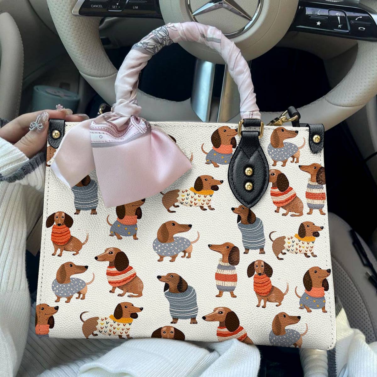  Leather Bag Dachshund Leather Bag Cute