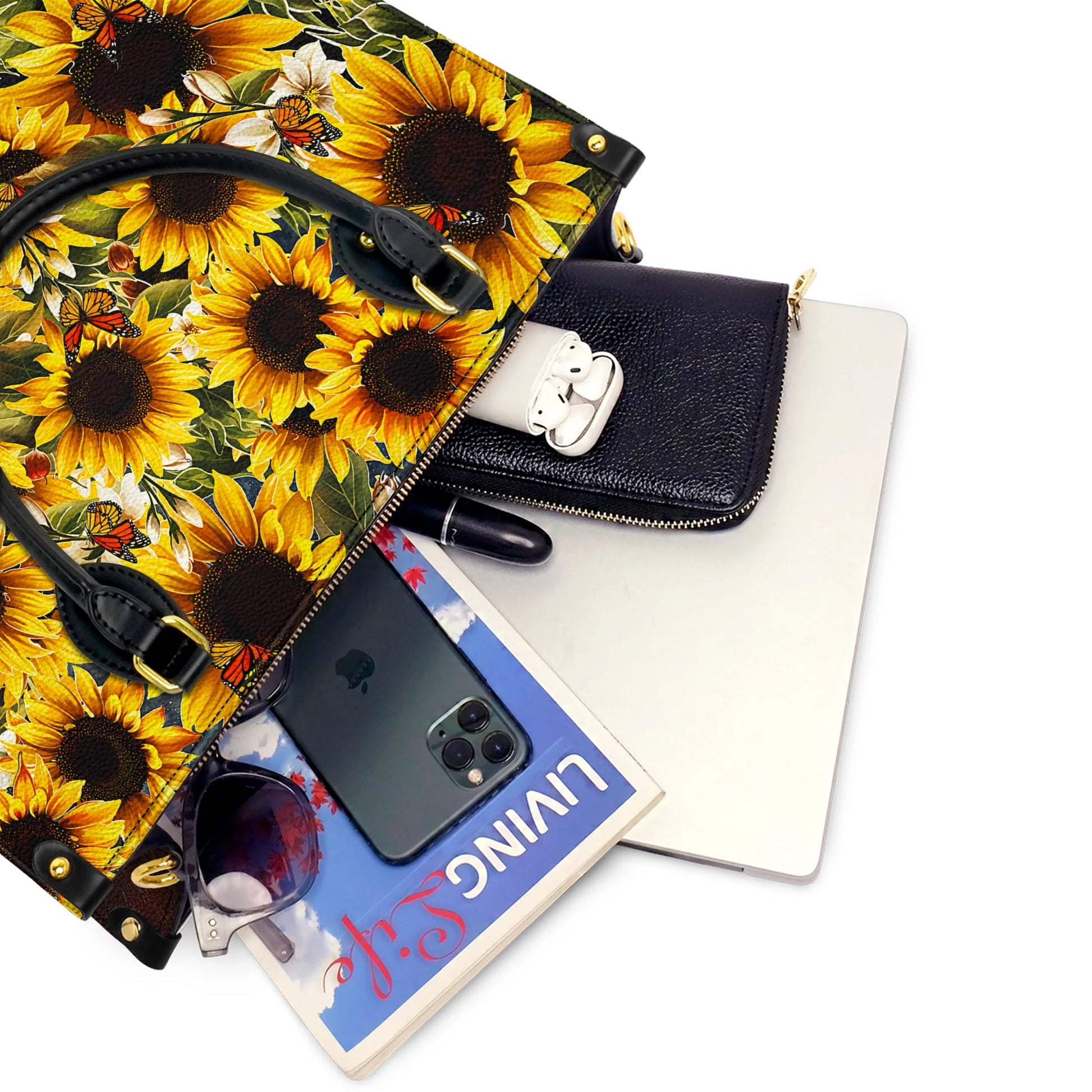  Leather Bag Shine Gorgeous Sunflower