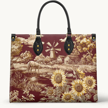  Rustic Bloom Leather Bag