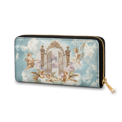  Leather Clutch Purse With Wristlet Strap Handle Heaven?s Gate