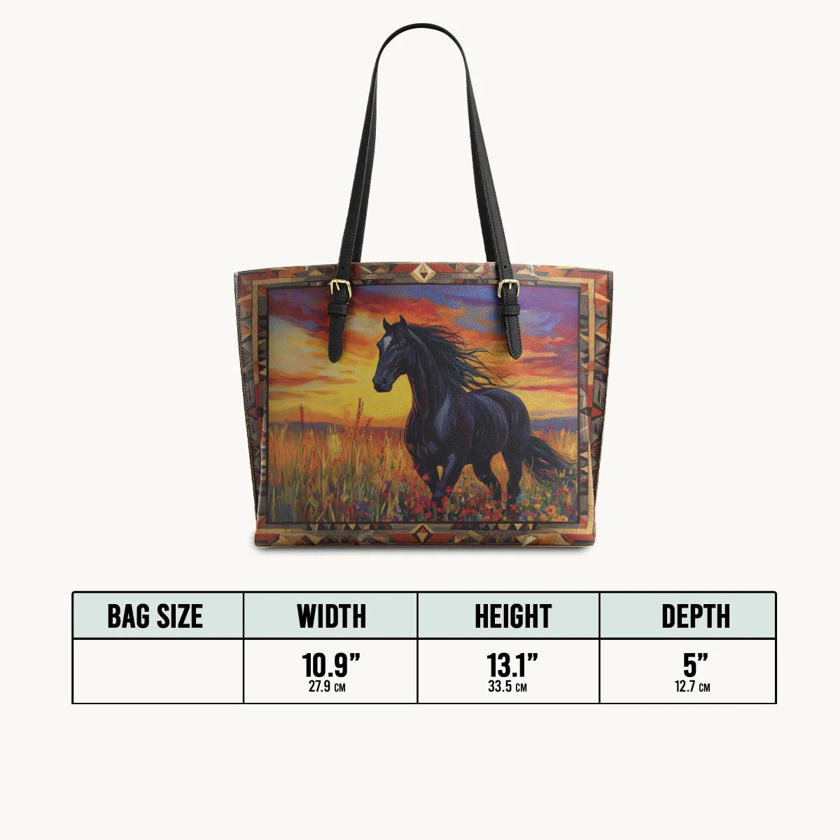  Wildfire Run Leather Tote Bag