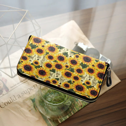  Leather Clutch Purse Sunflower Legacy - Grandma, Mom & Daughter Edition