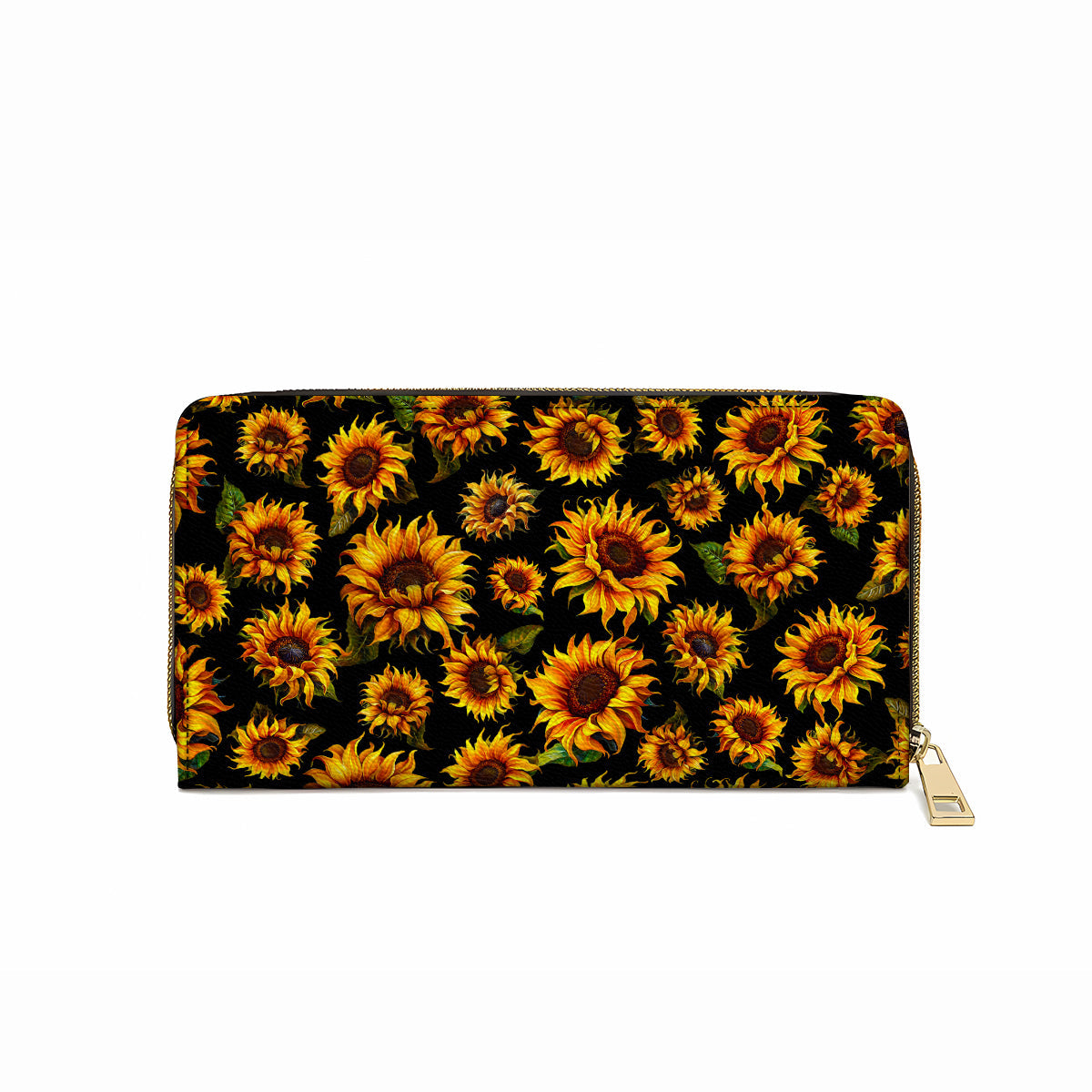 Leather Clutch Purse With Wristlet Strap Handle Sunburst Elegance