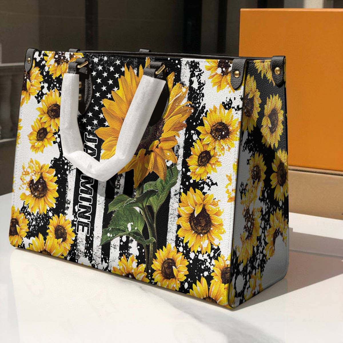  Leather Bag Personalized Sunflower Hope Love