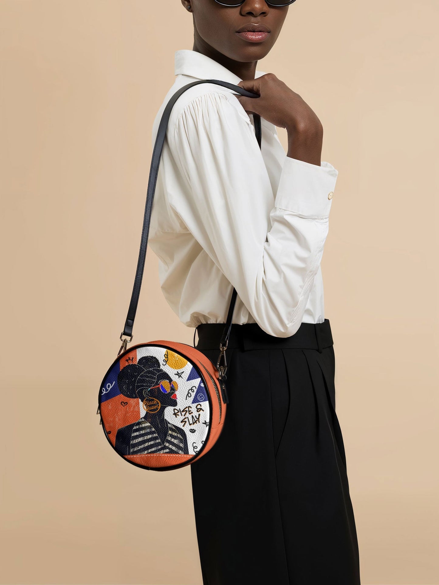 "Sanaa" Salt Pop Circle Crossbody Bag