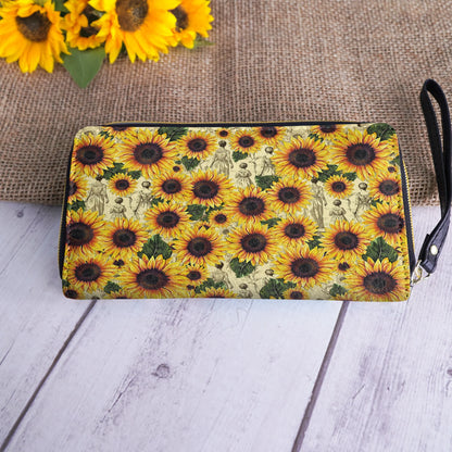  Leather Clutch Purse Sunflower Legacy - Grandma, Mom & Daughter Edition