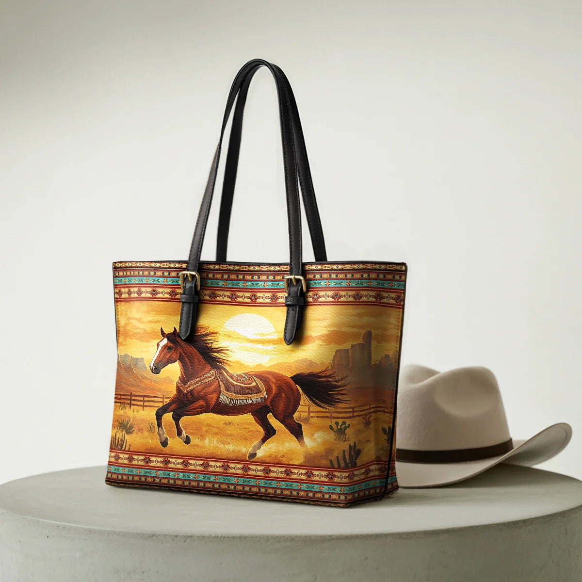  Spirit Horse Leather Tote Bag