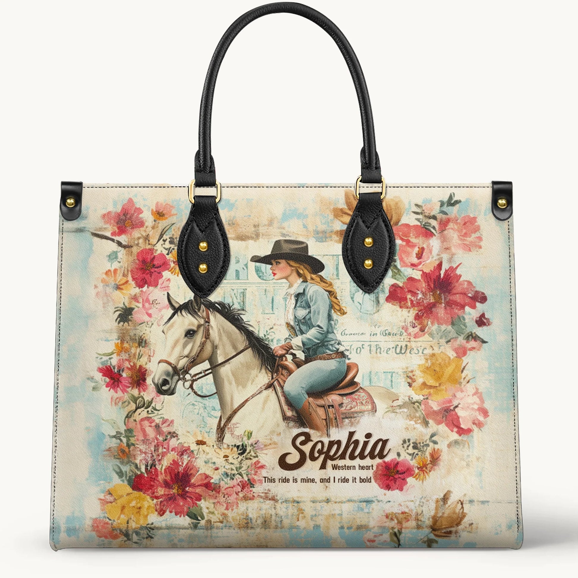  Personalized Wild Grace Leather Bag