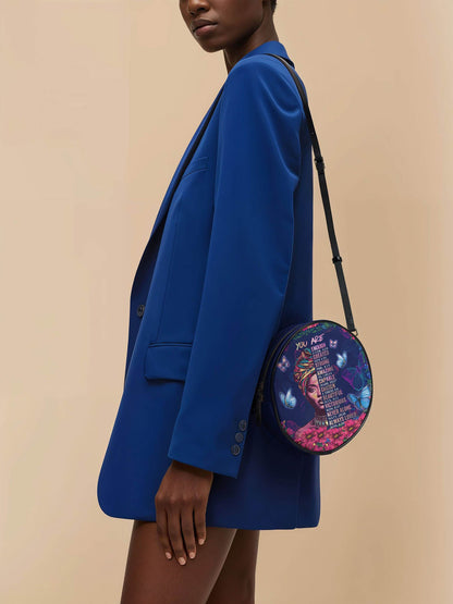 "Imani" Blue Orchid Circle Crossbody Bag