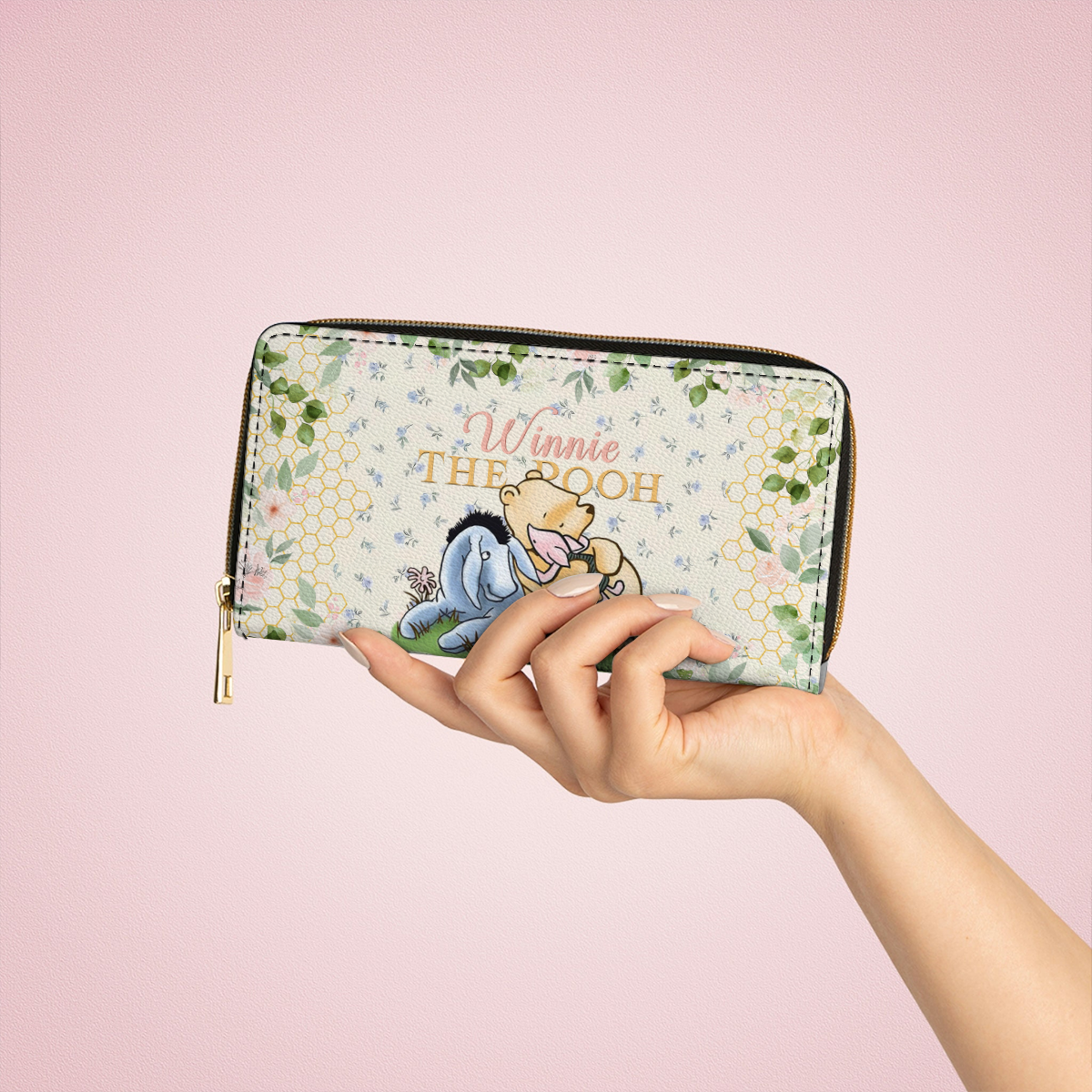  Leather Clutch Purse With Wristlet Strap Handle Bear Bliss