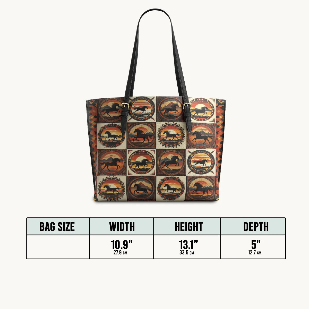 Twilight Mustang Leather Tote Bag
