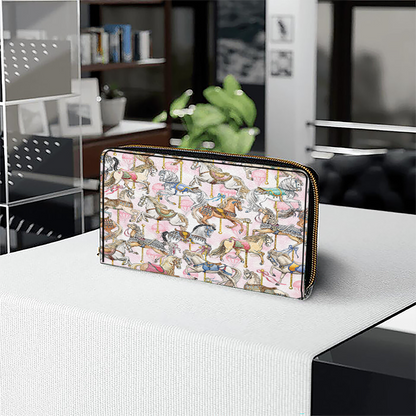  Leather Clutch Purse With Wristlet Strap Handle Carousel Elegance