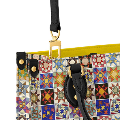 Leather Bag Star Quilting Block