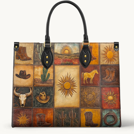  Western Mosaic Leather Bag