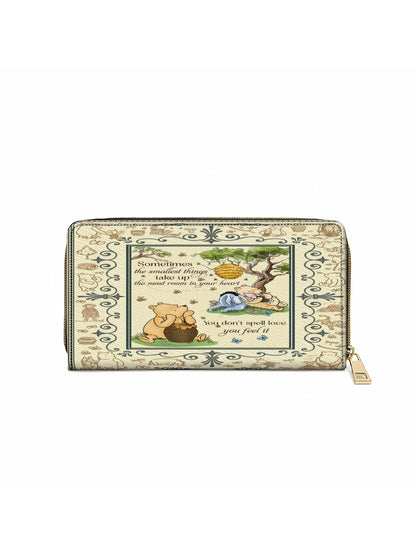  Leather Clutch Purse With Wristlet Strap Handle Winnie the Pooh Cozy