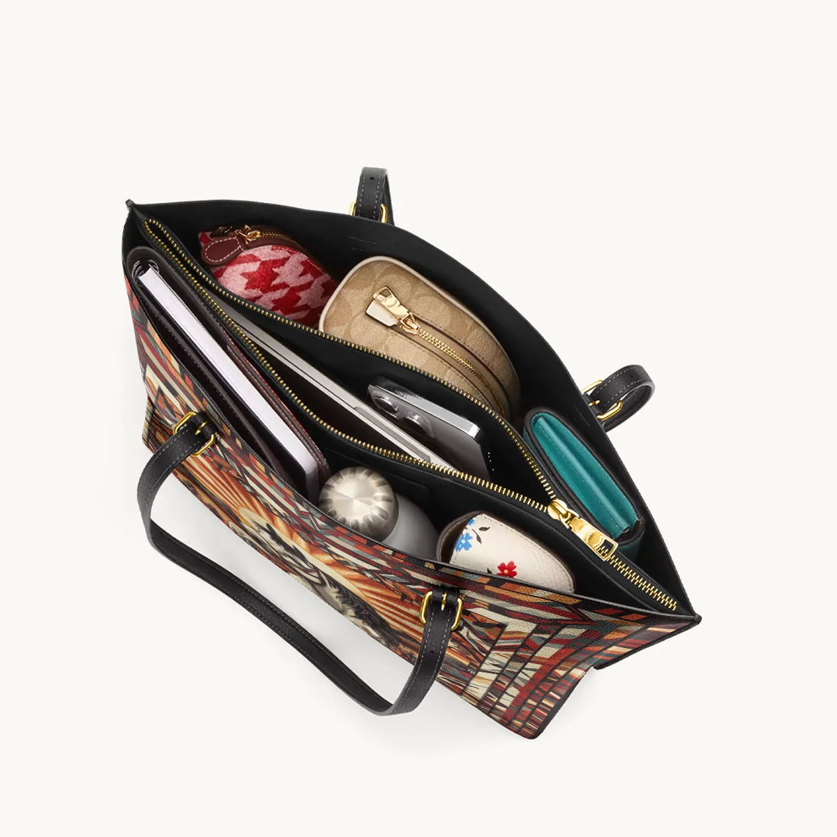  Sunrise Spirit Leather Tote Bag