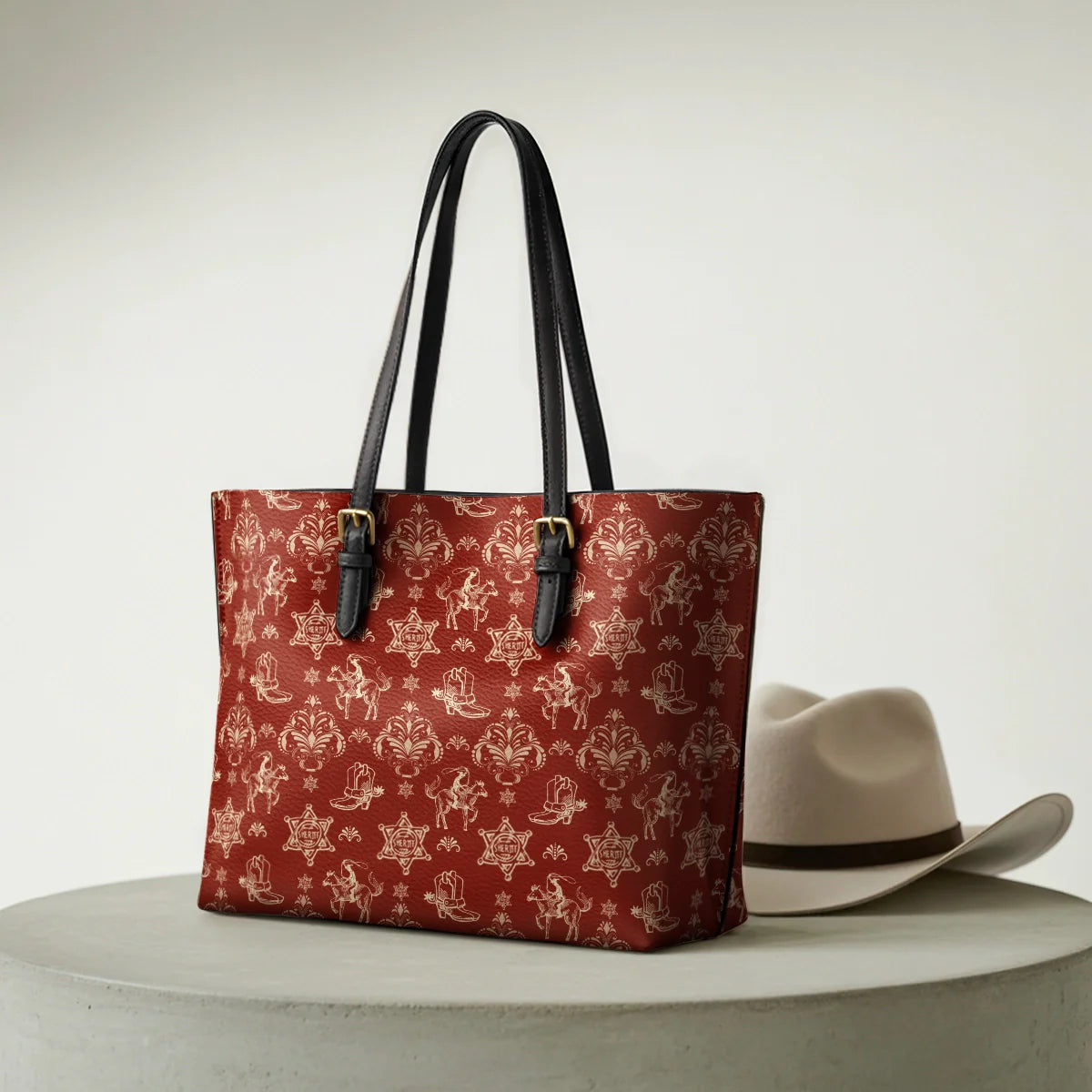  Rodeo Rouge Leather Tote Bag
