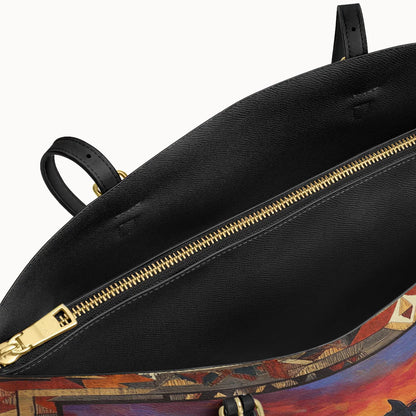  Wildfire Run Leather Tote Bag