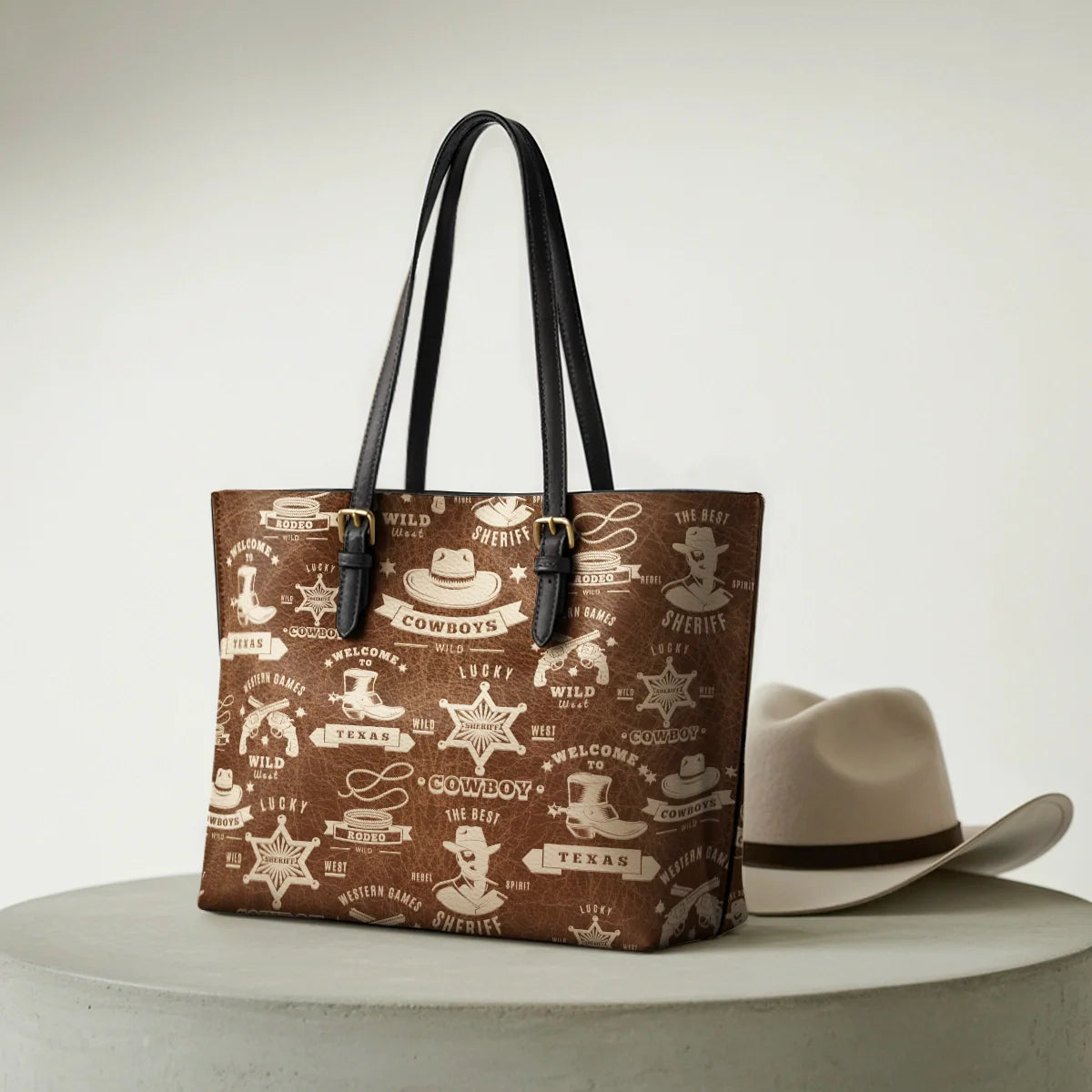  Cowboy Heritage Leather Tote Bag