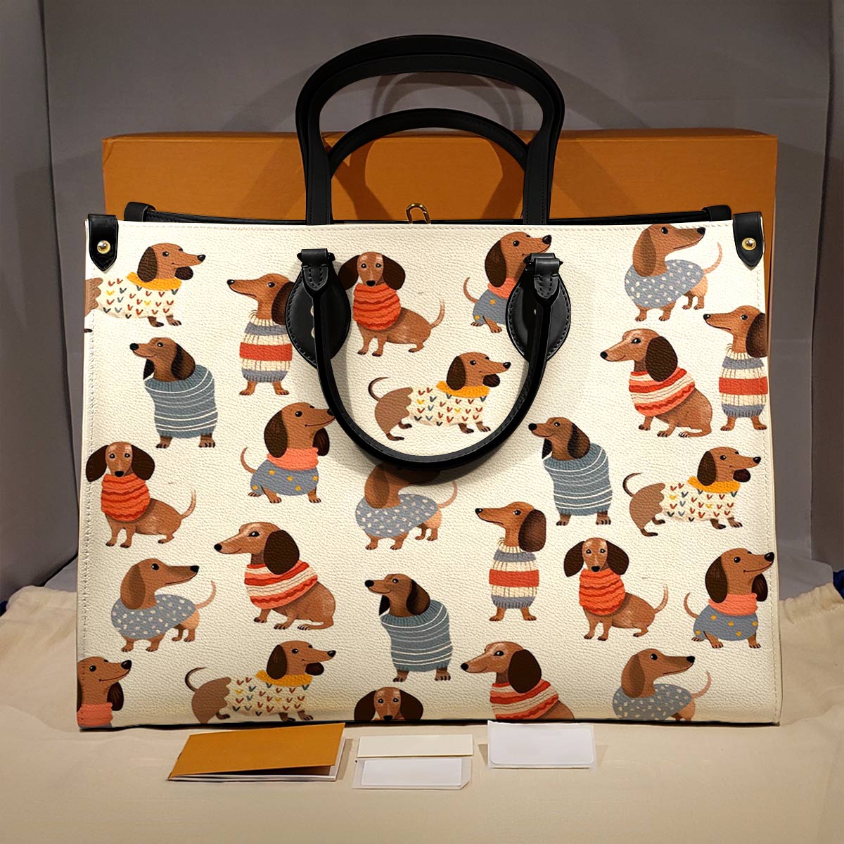  Leather Bag Dachshund Leather Bag Cute