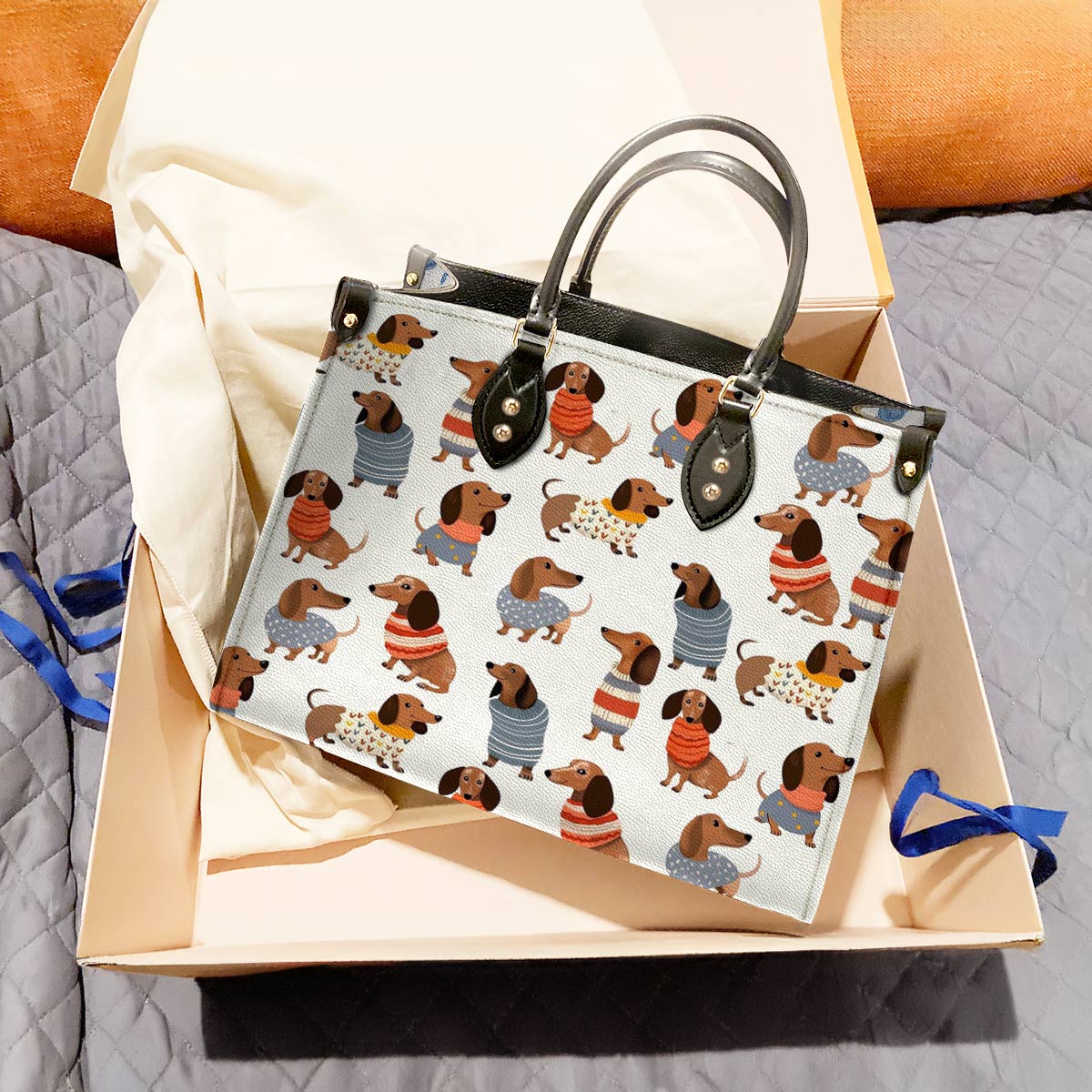  Leather Bag Dachshund Leather Bag Cute