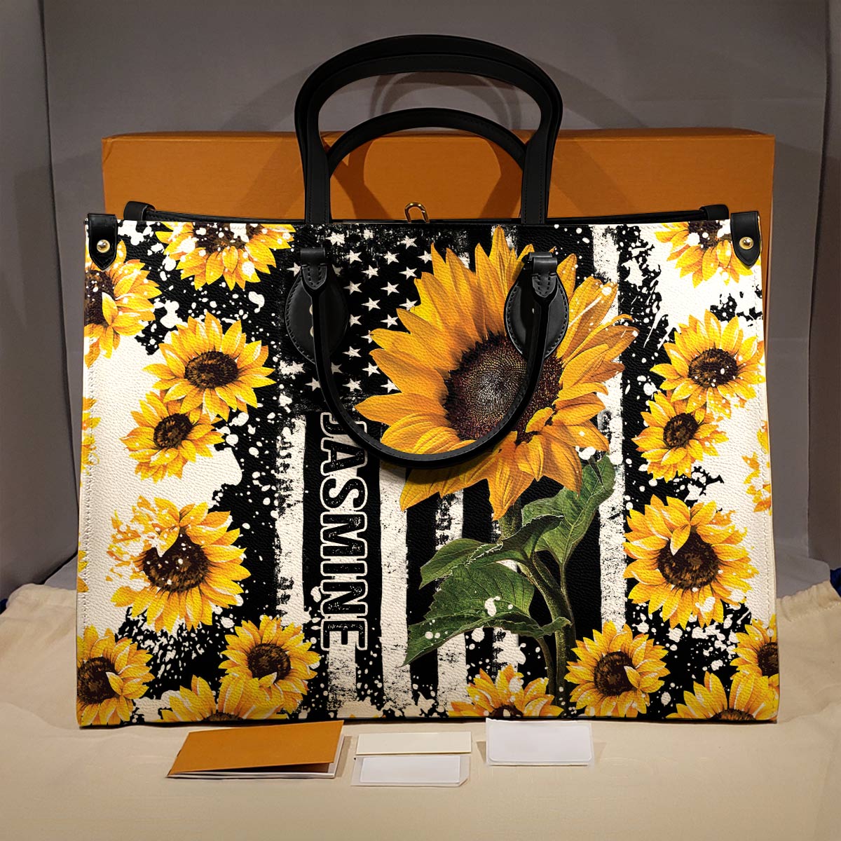  Leather Bag Personalized Sunflower Hope Love