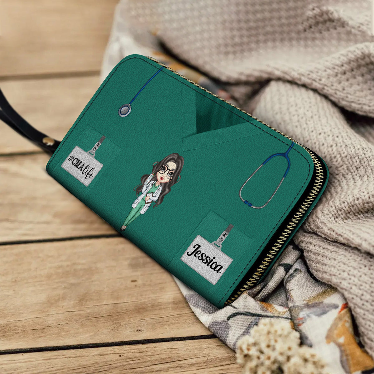  Because Your Life Is Worth My Time - Personalized Wallet