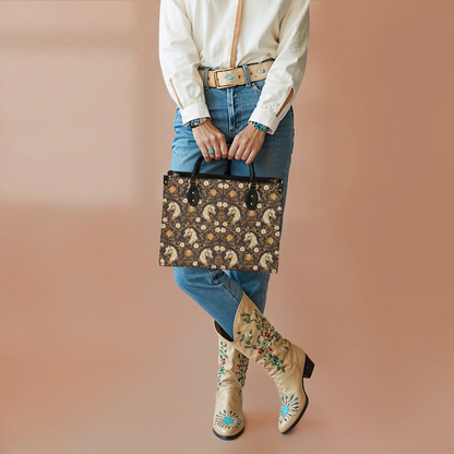 Golden Mane Bloom Leather Bag
