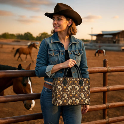 Golden Mane Bloom Leather Bag