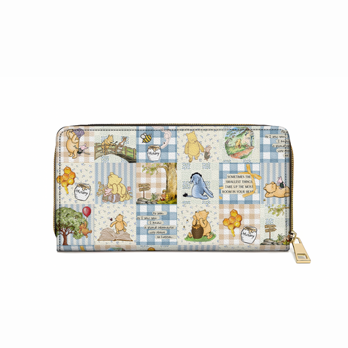  Leather Clutch Purse With Wristlet Strap Handle Pooh Charm