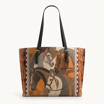  Bridle & Burnt Clay Leather Tote Bag