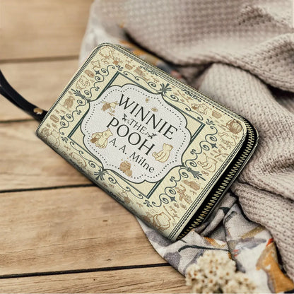  Leather Clutch Purse With Wristlet Strap Handle Pooh?s Timeless