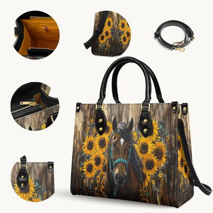  Sunflower Horseheart Leather Bag