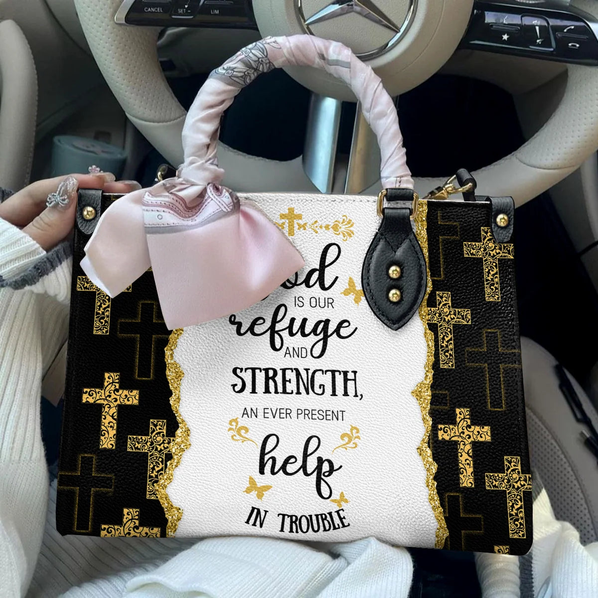  Leather Bag God Is Strength