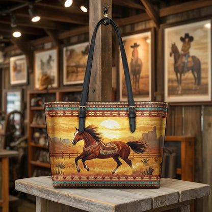  Spirit Horse Leather Tote Bag