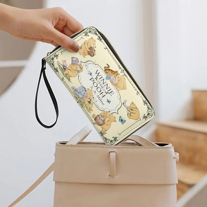  Leather Clutch Purse With Wristlet Strap Handle Winnie?s Classic Charm